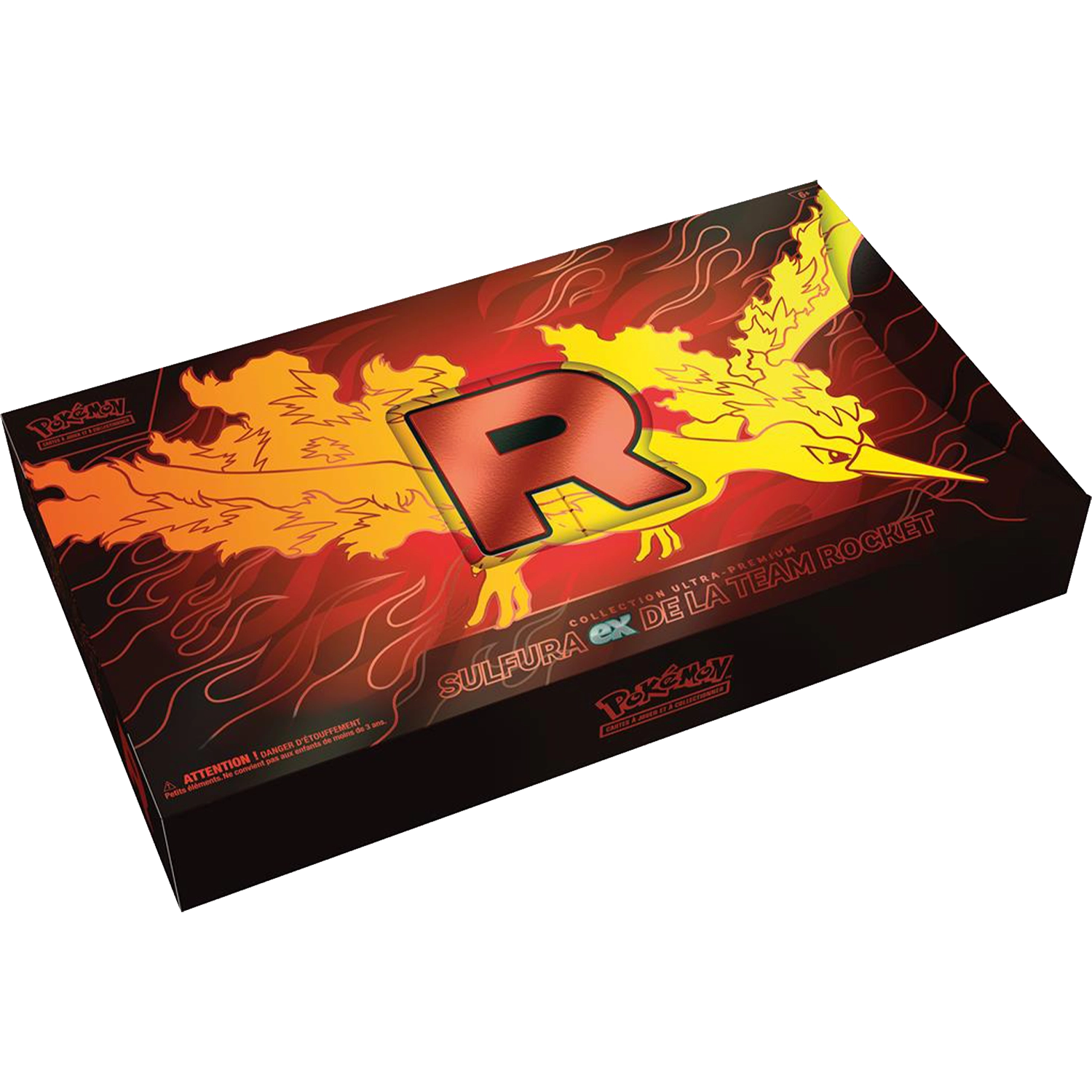 Pokémon – UPC Coffret Collection Ultra-Premium Sulfura Ex Team Rocket – Français (18 Boosters)