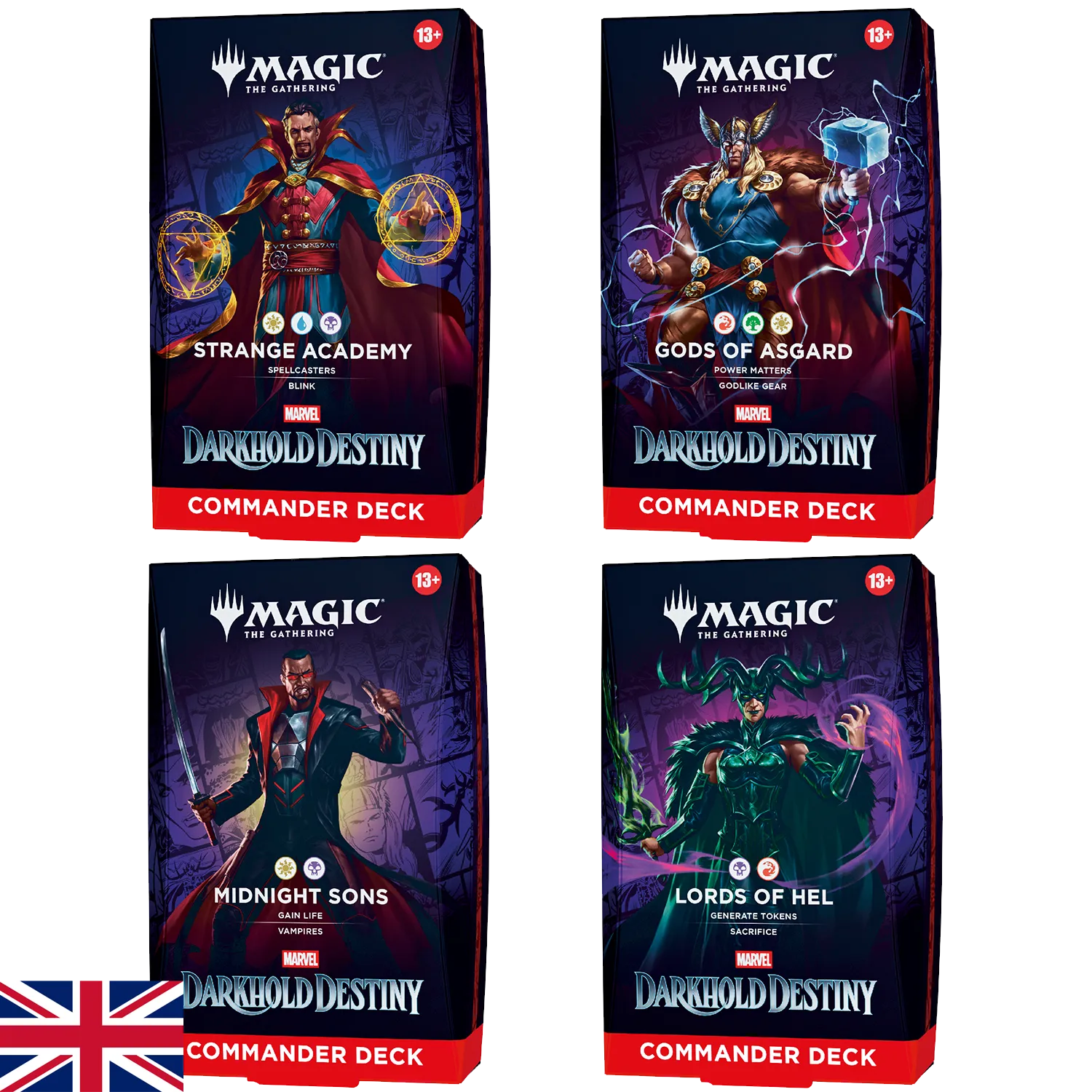 Magic The Gathering – Display Deck Commander Darkhold Destiny – Anglais (4 Decks)