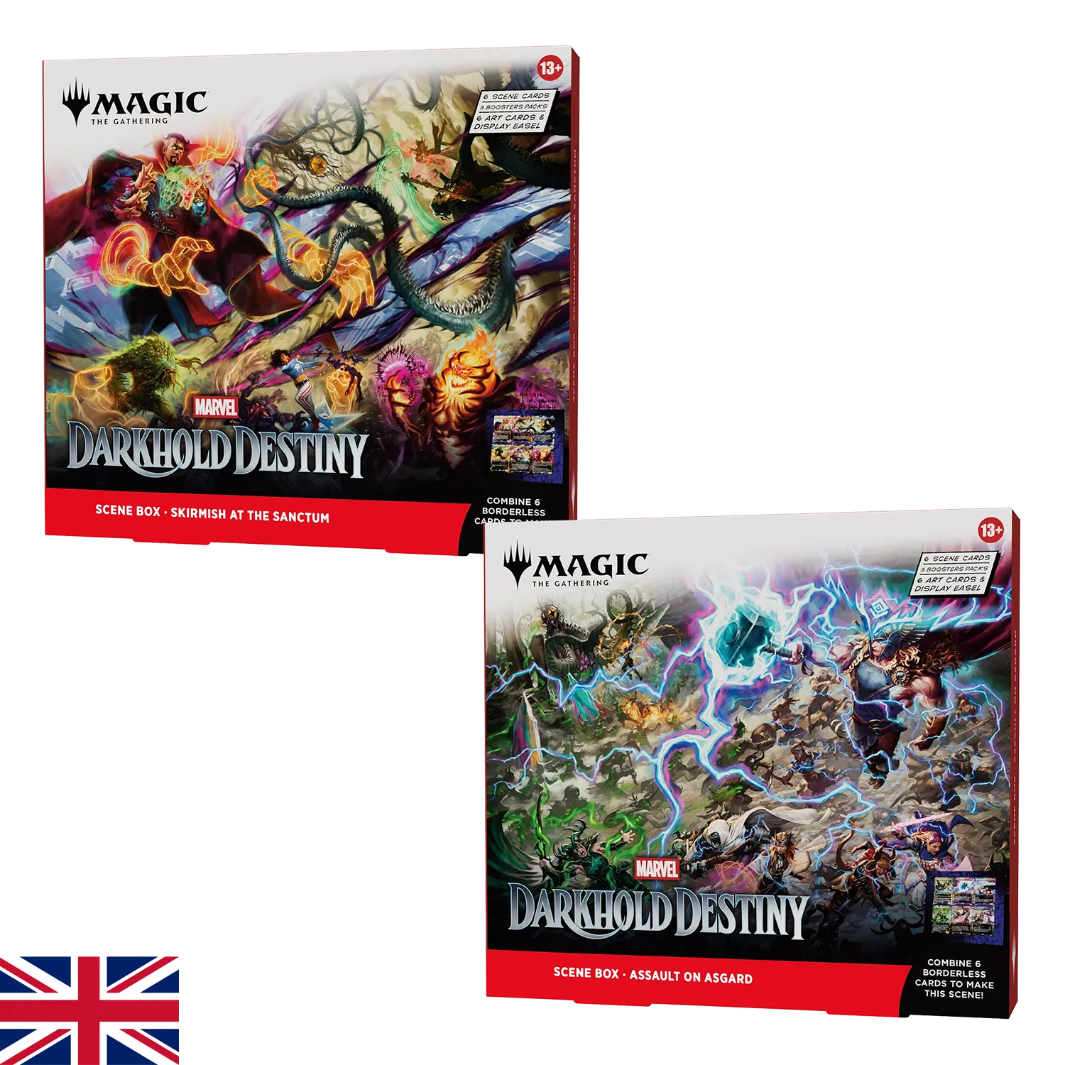 Magic The Gathering – Scene Box Set / Skirmish at the sanctum & Assault on Asgard – Anglais (6 Boosters)