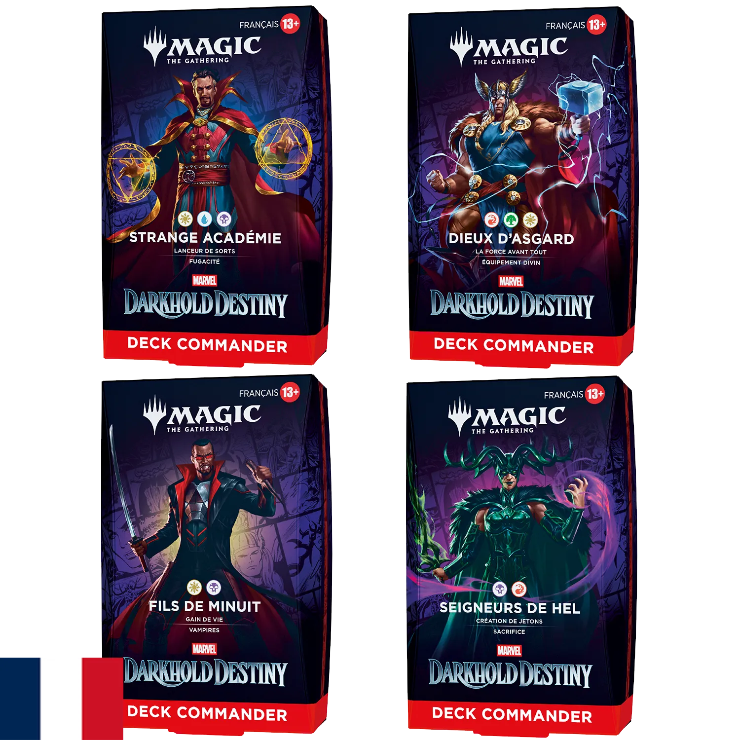 Magic The Gathering – Display Deck Commander Darkhold Destiny – Français (4 Decks)